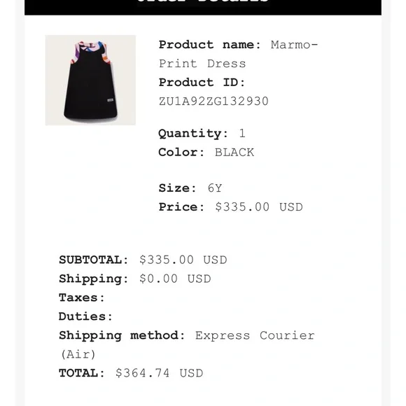 Pucci Dress Size 6Y